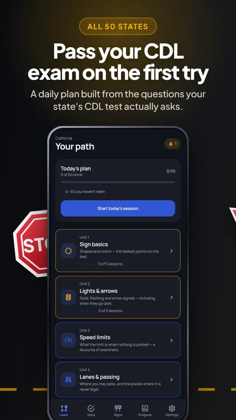 CDL Test Practice 2026 app screenshots